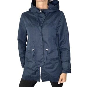Zara Navy Blue lightweight hooded Spring Fall Jacket kids 13/14 women's XS/S